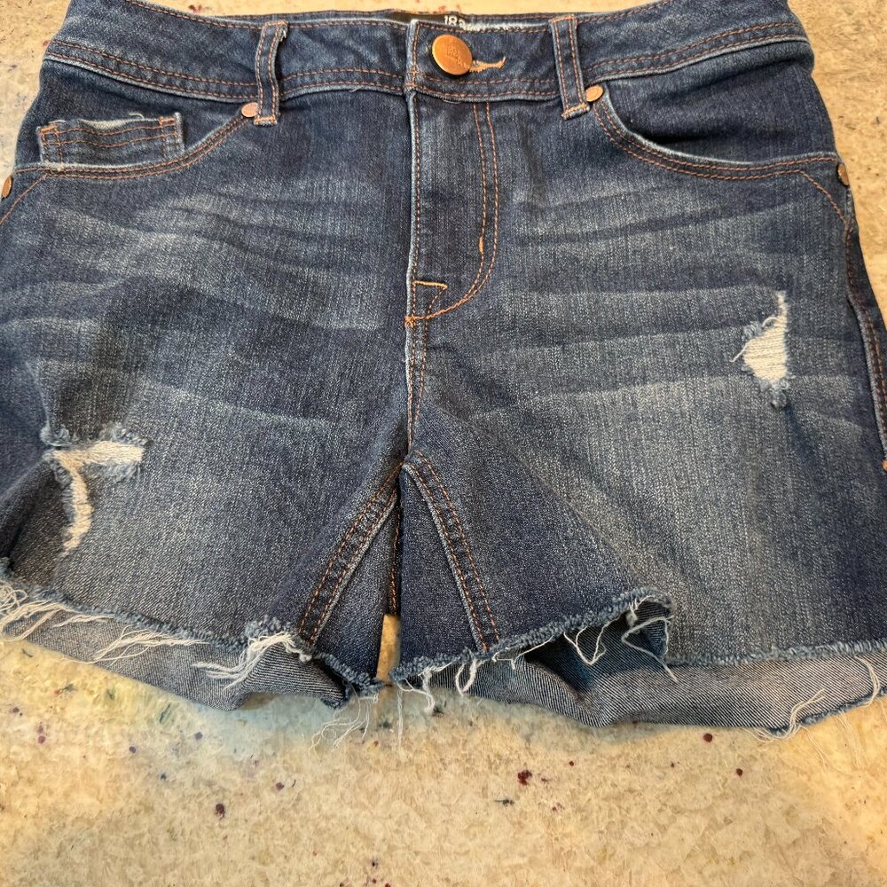 1822 Denim distressed denim shorts sz 4